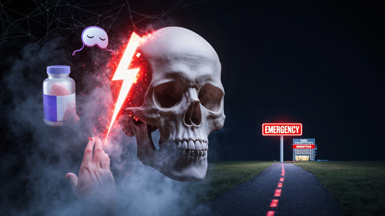 Křehká lebka s bleskem, masáž a léky se rozplynou, směřuje se k nemocnici.