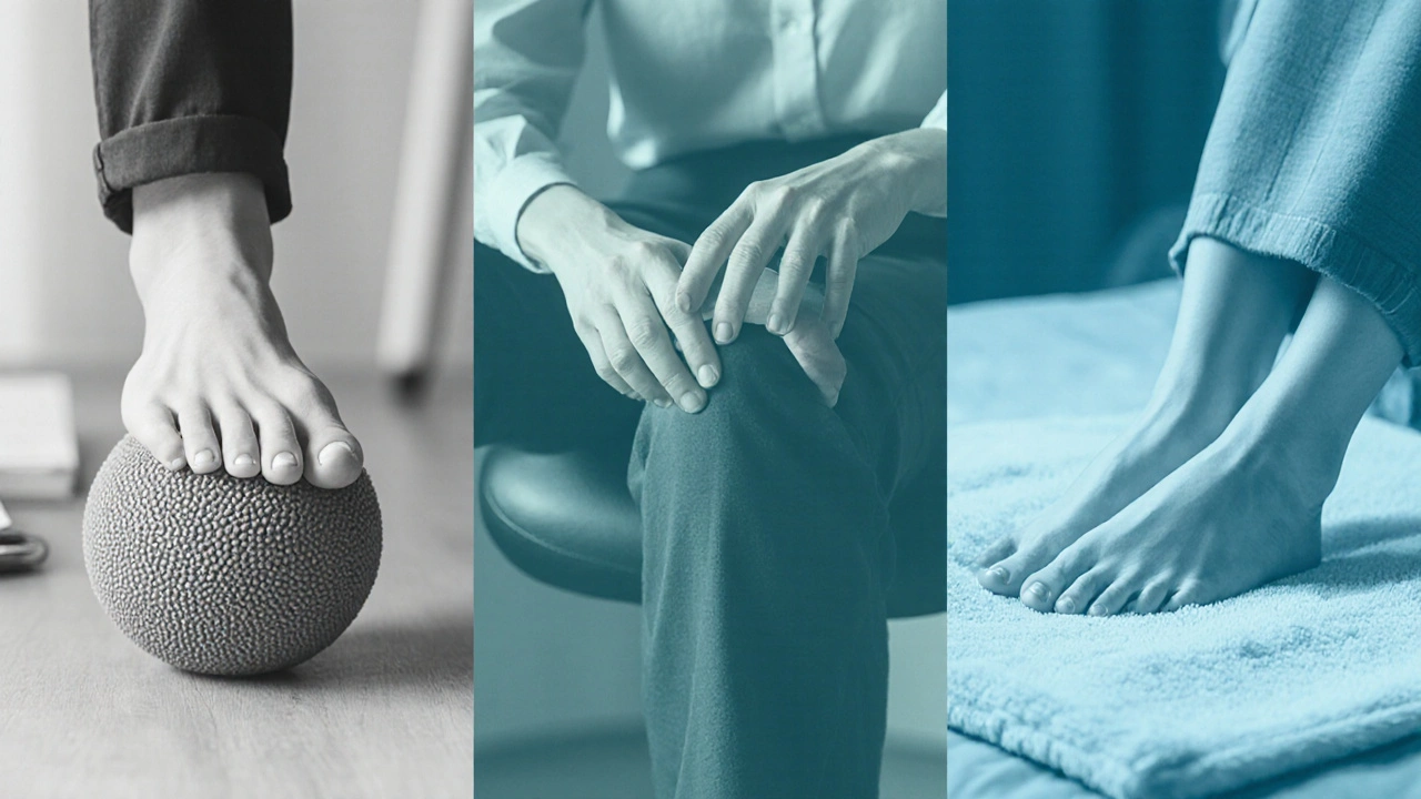Tři chvíle denní péče o nohy: ráno, večer a noc.
