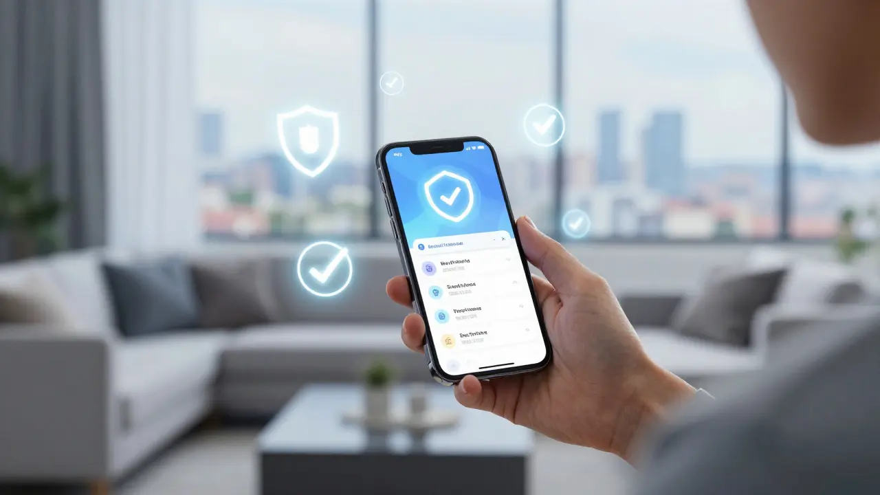 Hledání ověřených terapeutů na chytrém telefonu